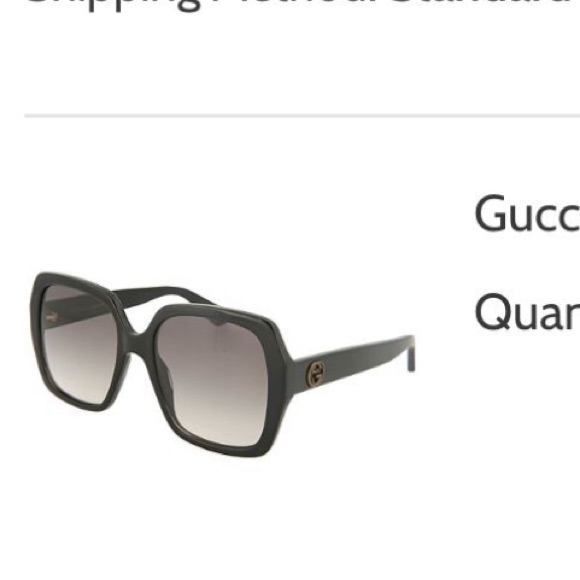 Gucci Womens 54mm Brand New Black Frame Square